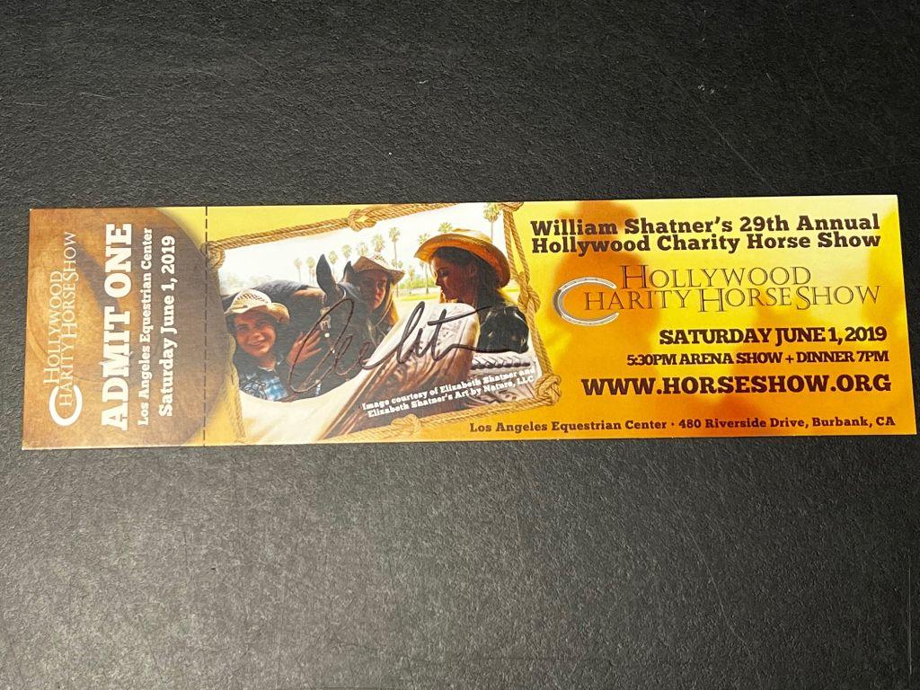 Hollywood Charity Horse Show Ticket autographed by W...