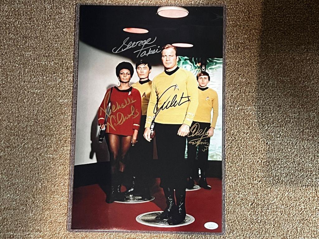 Star Trek: The Original Series 11 x 17 Signed Cast P...