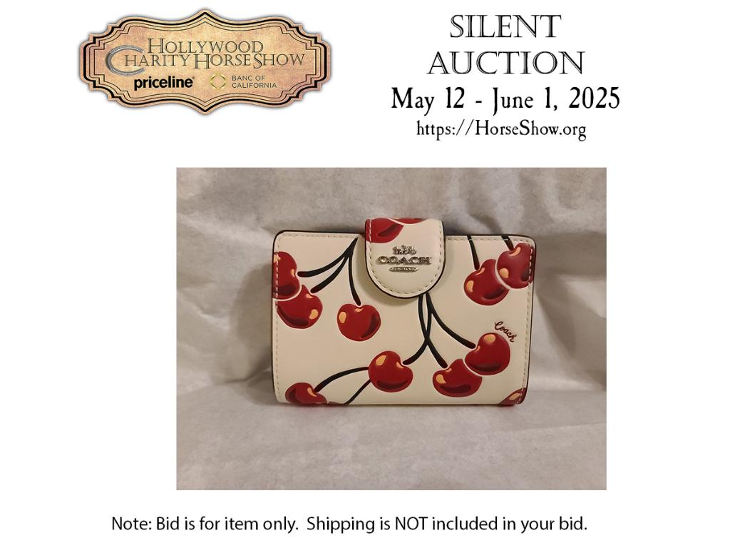 Coach Cherry Print Zip Wallet