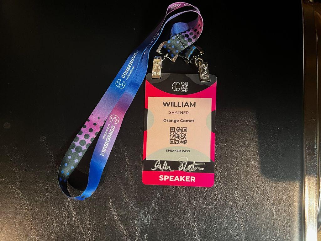 Consensus 2023 Mr. Shatner's Speaker Pass - Signed b...