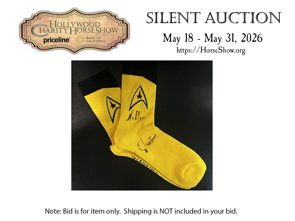 Star Trek Command Yellow Crew Socks - Signed