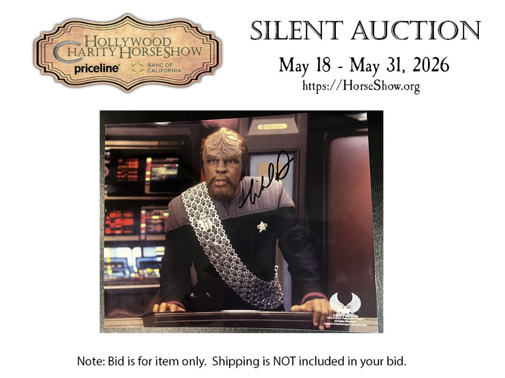 Autographed photo by Michael Dorn as Worf, Star Trek...
