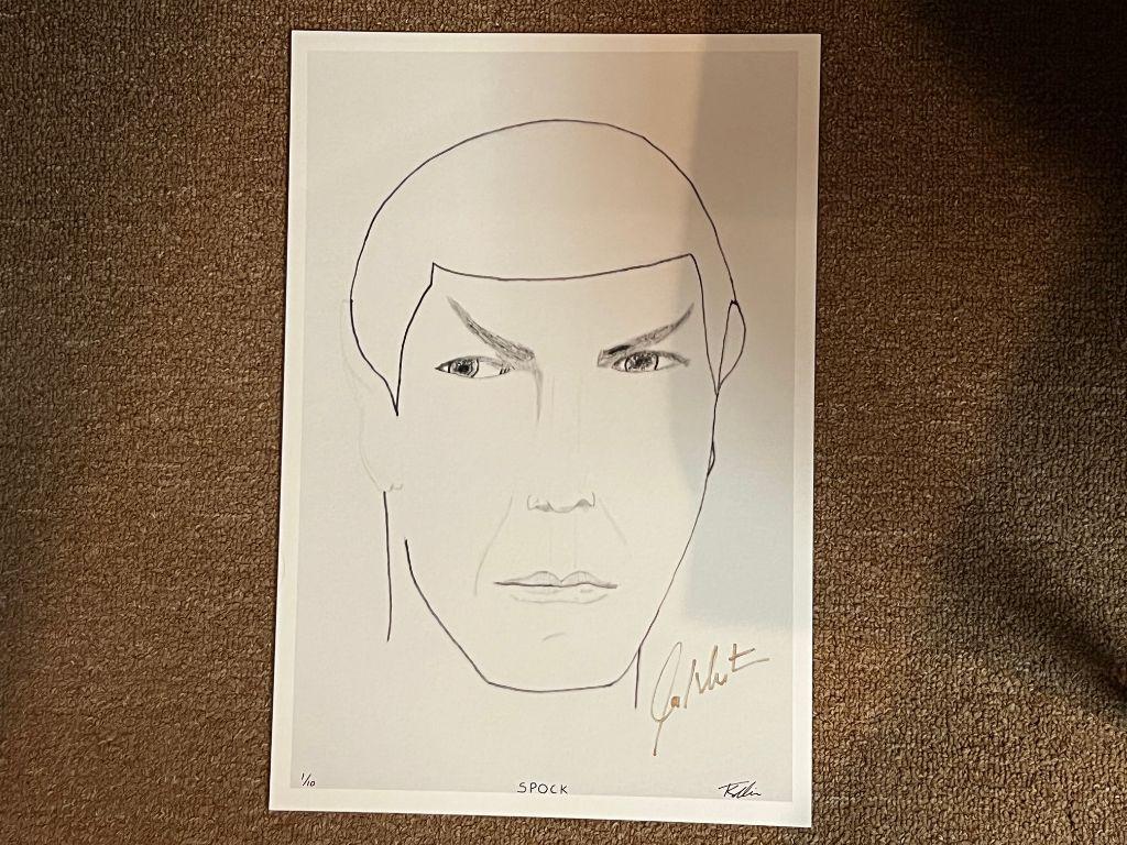 Spock Art signed by Mr. Shatner