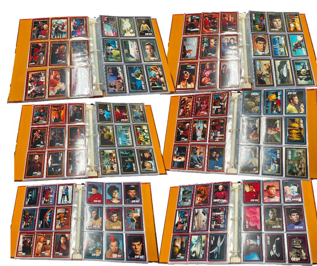 Star Trek TOS and TNG Trading Cards in Binder Signed by Mr. Shatner