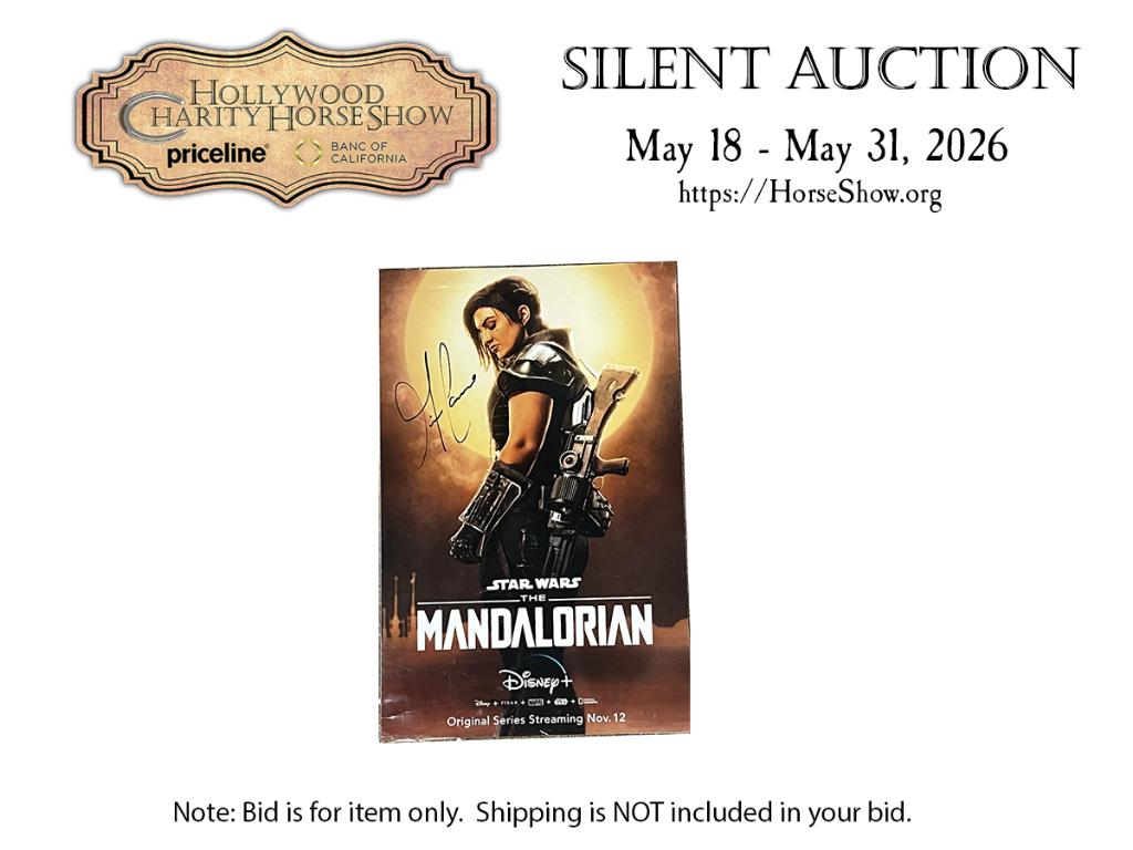 Star Wars The Mandalorian 11 x 17 Photo signed by Gi...