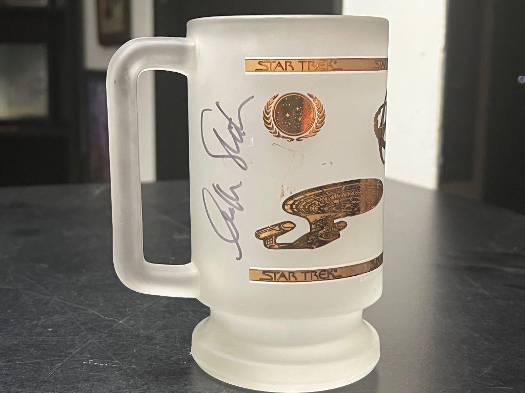 Star Trek Beer Mug autographed by William Shatner