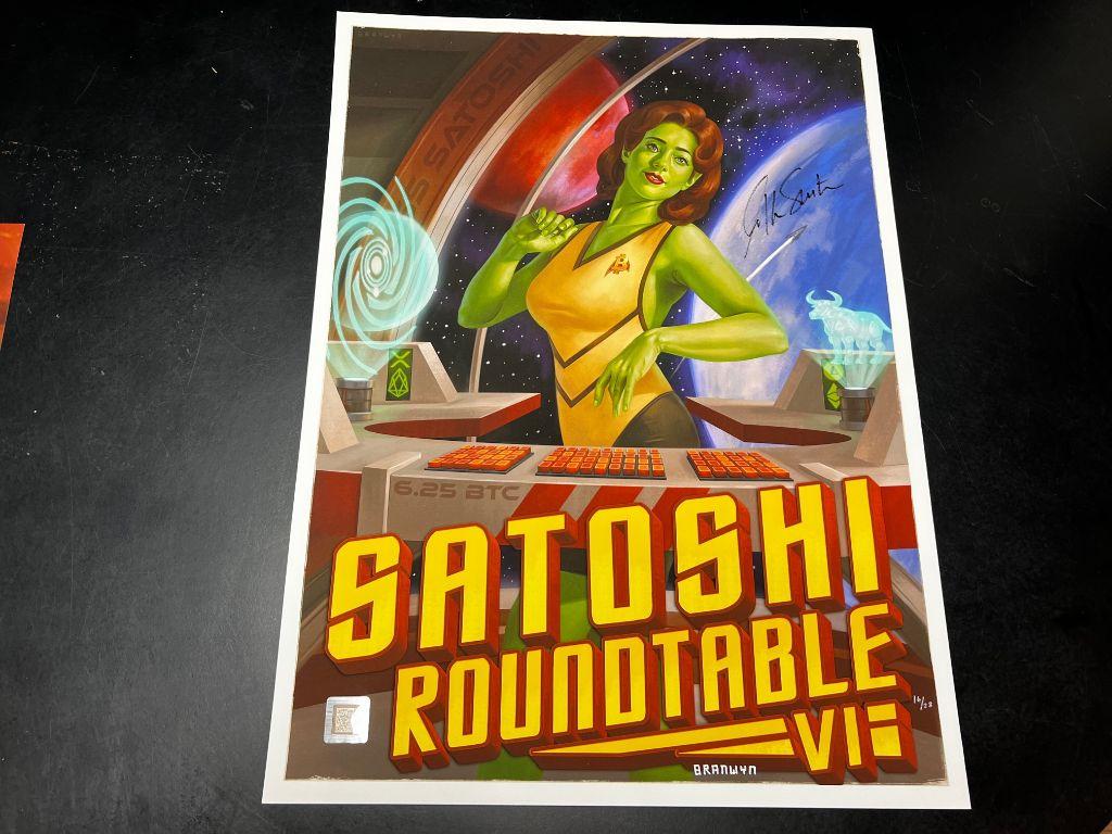 Satoshi Round Table Poster #16/22 autographed by Wil...