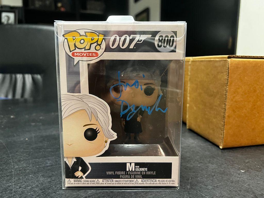 M from GoldenEye FUNKO POP! #800 signed by Dame Judi...