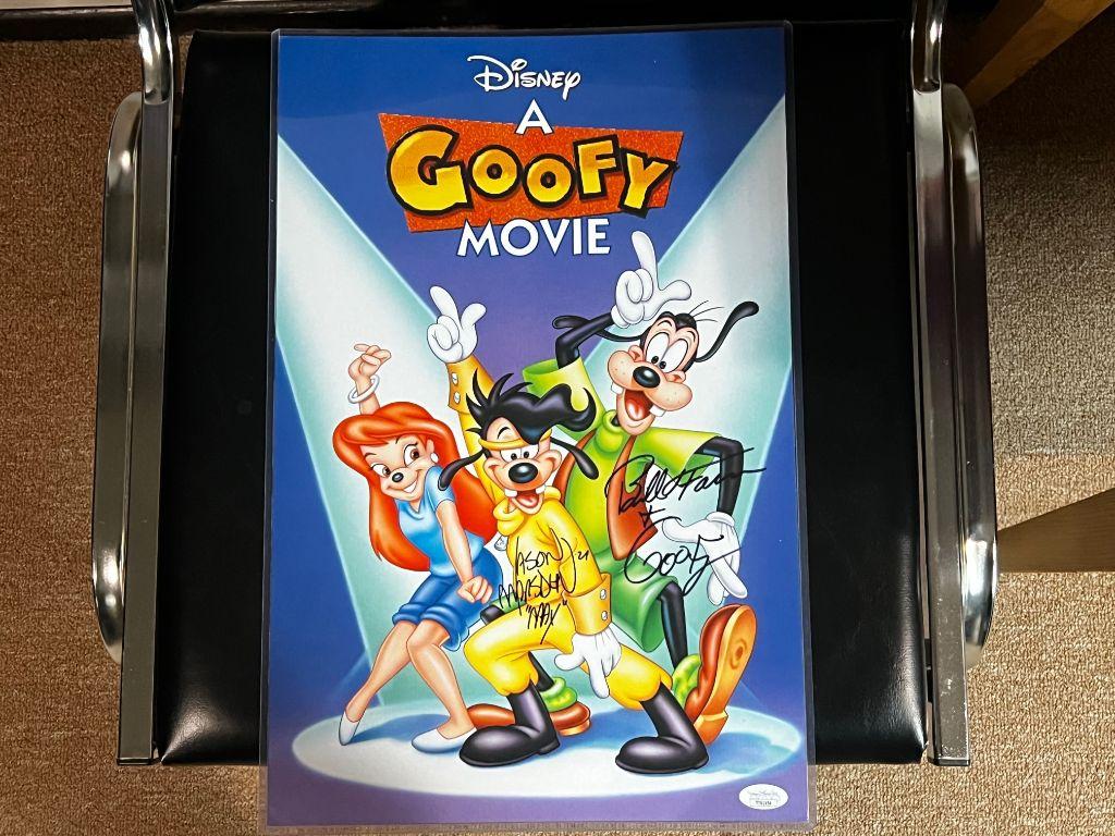 A Goofy Movie 11 xx 17 print signed by Bill Farmer &...