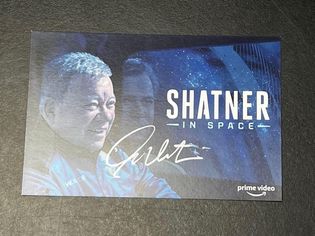 Shatner in Space Publicity Card autographed by Willi...