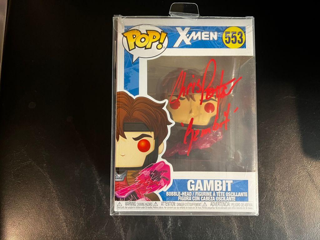 X-men Gambit FUNKO POP! #553 signed by Chris Potter