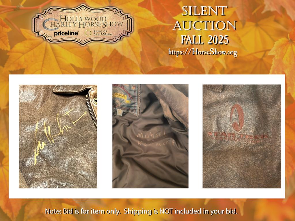 Michael Westmore Collection: Star Trek Generations Movie Cast and Crew Leather Jacket Signed by Mr. Westmore and William Shatner