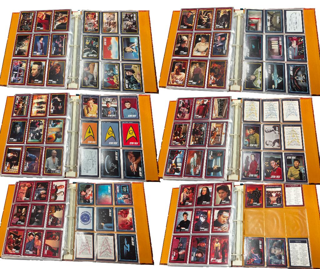 Star Trek TOS and TNG Trading Cards in Binder Signed by Mr. Shatner