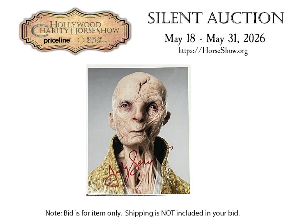 Snoke in Star Wars Trilogy 8 x 10 Photo signed by An...