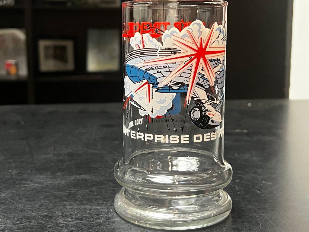 1984 Taco Bell Glass featuring Star Trek III Enterpr...