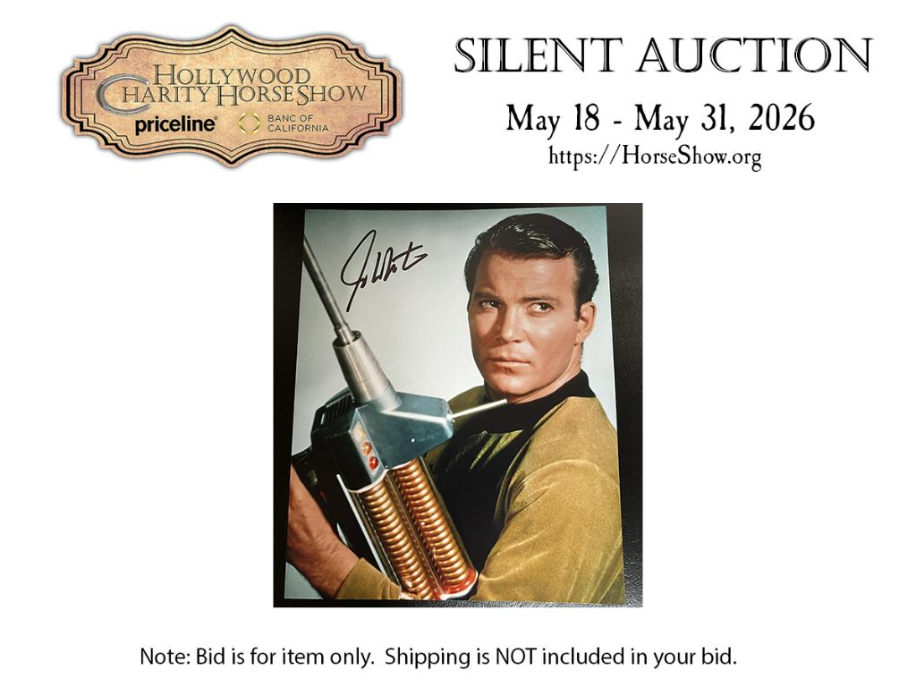 Captain Kirk with Phaser Rifle Photo (Signed) (close...