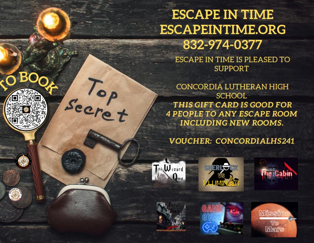 Gift certificates to Escape In Time