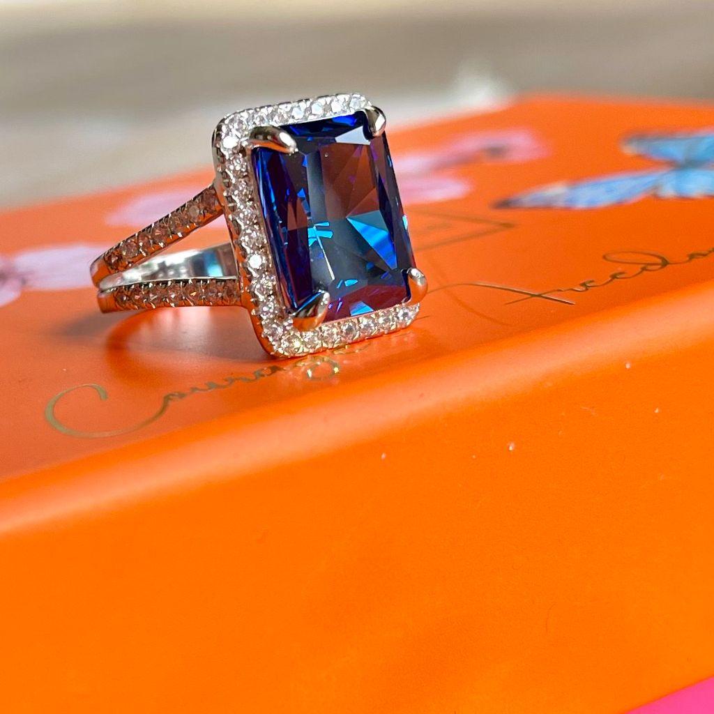 Striking Blue Sapphire Cocktail Ring - Jewels With A Purpose