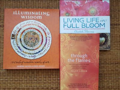 Three Books: through the flames, Living Life in Full Bloom, and Illuminating Wisdom
