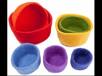 Papoose Felted Nesting Bowl Set