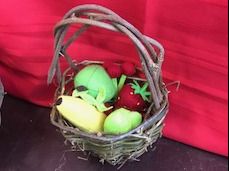 Handmade Knit Fruit Basket #1