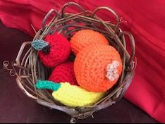 Handmade Knit Fruit Basket #2