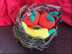 Handmade Knit Fruit Basket #3