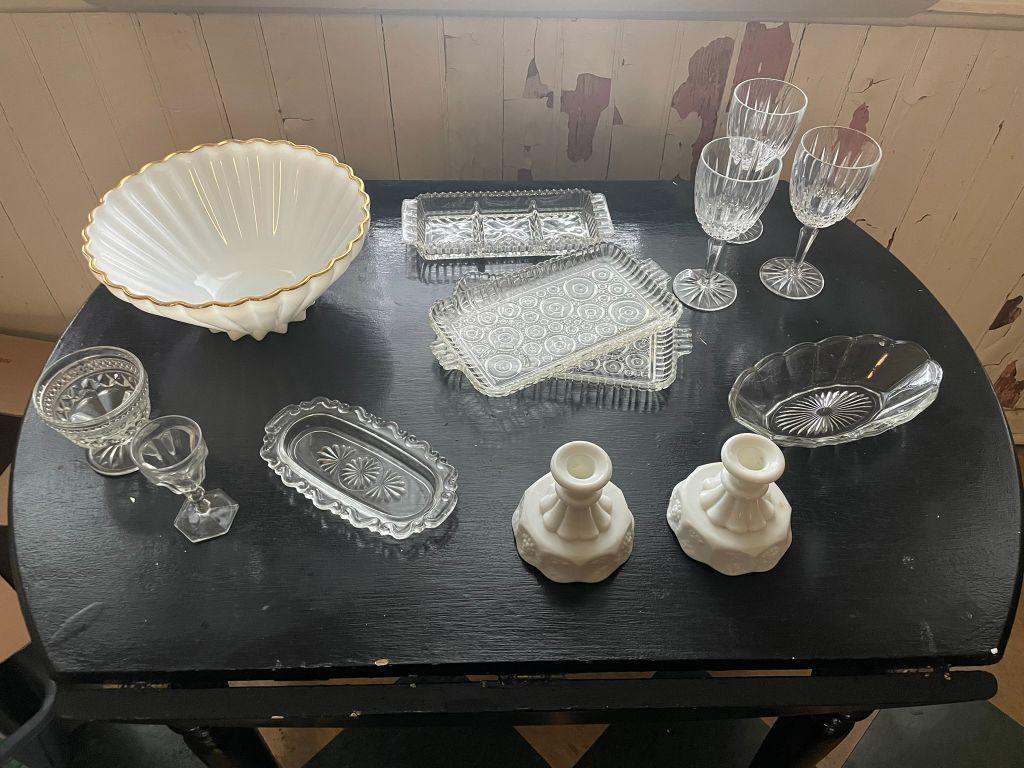 Vintage Glass and Crystal Tableware