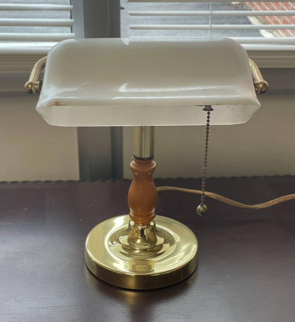 Brass Banker's Lamp