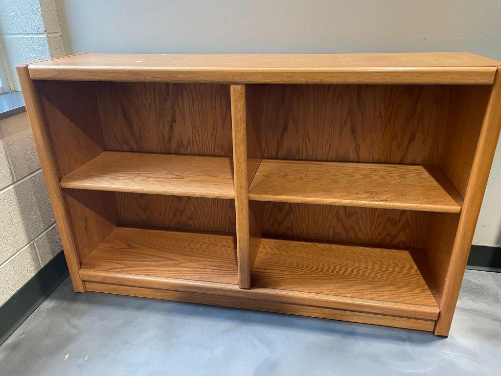Oak 2-Shelf Bookcase