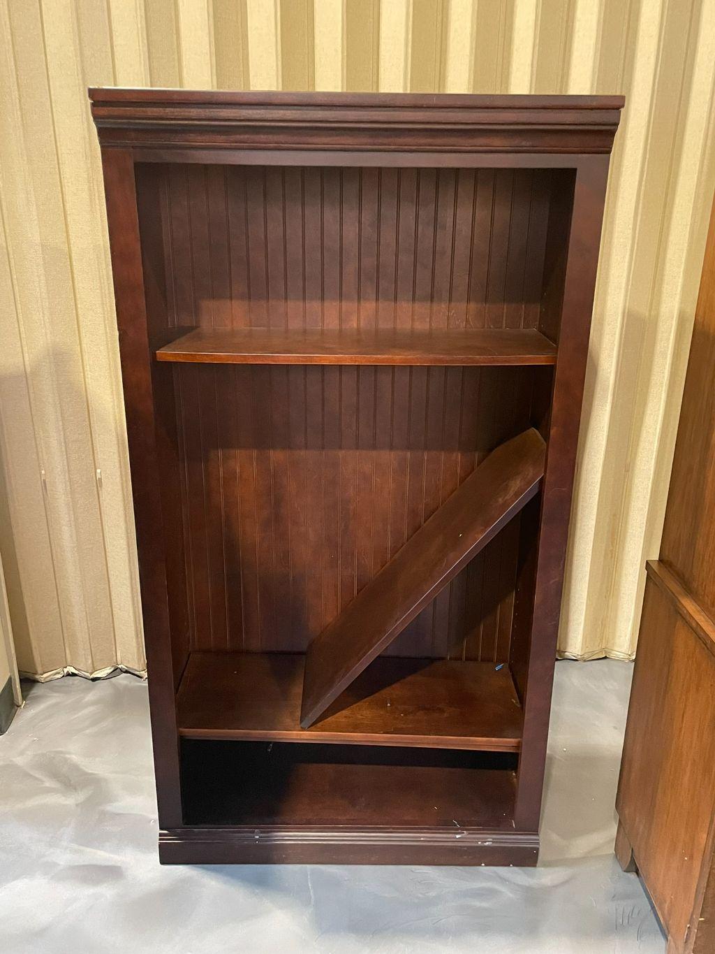 Dark Wood Finish Bookcase