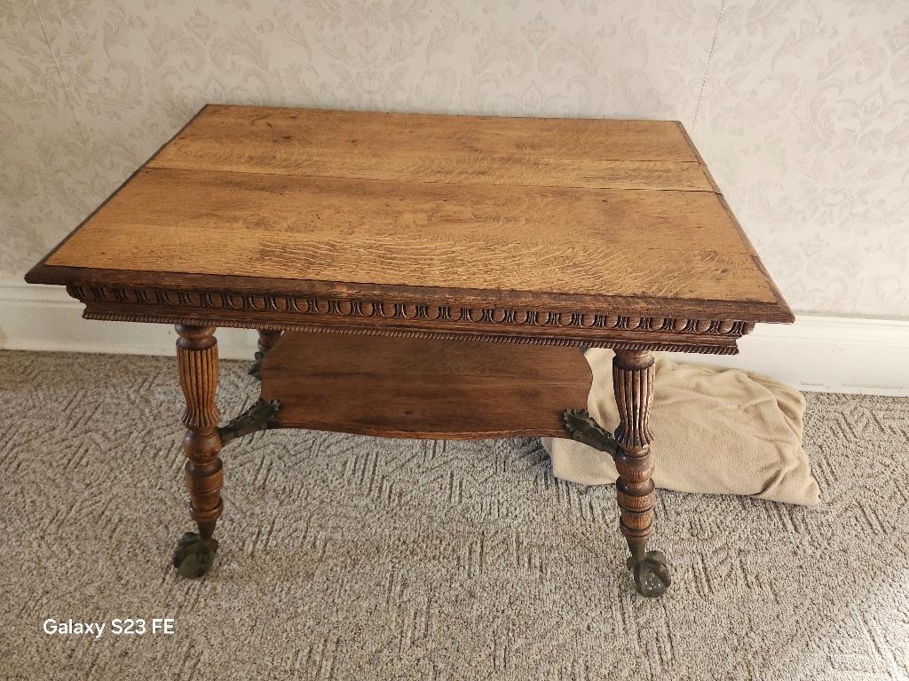 Antique Wood Claw Leg Table