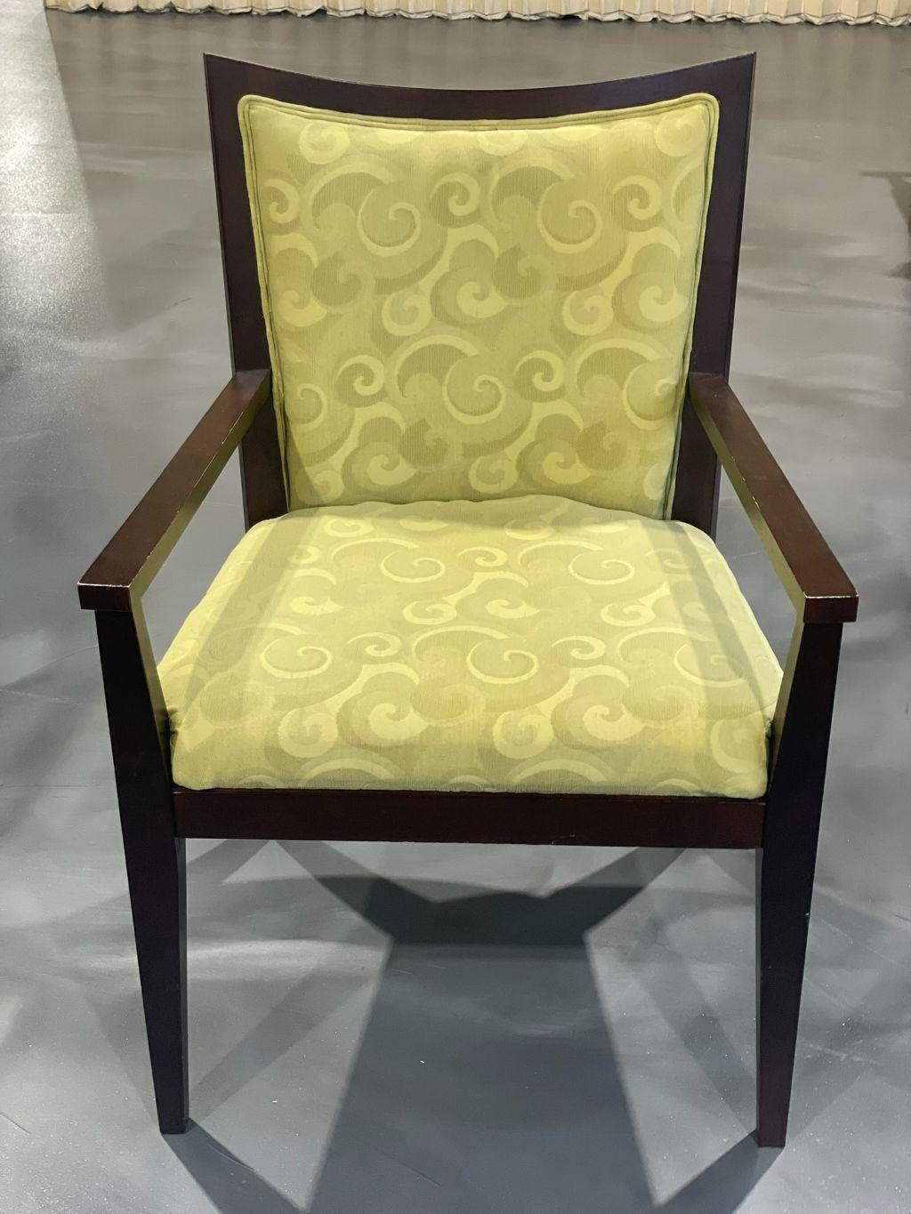 Yellow Patterned Arm Chair