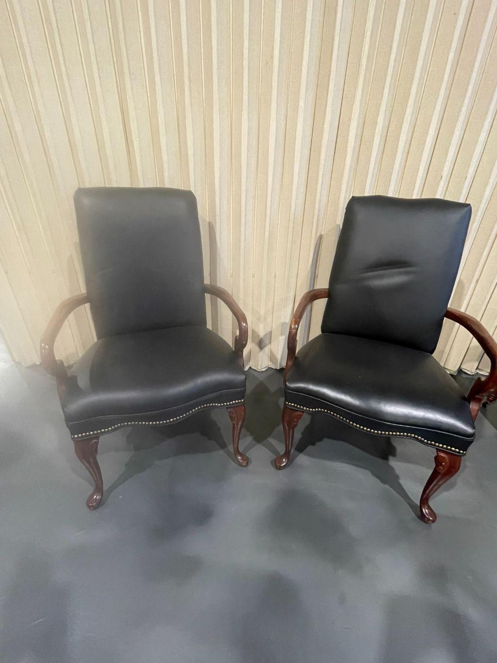 Leather Library Armchairs