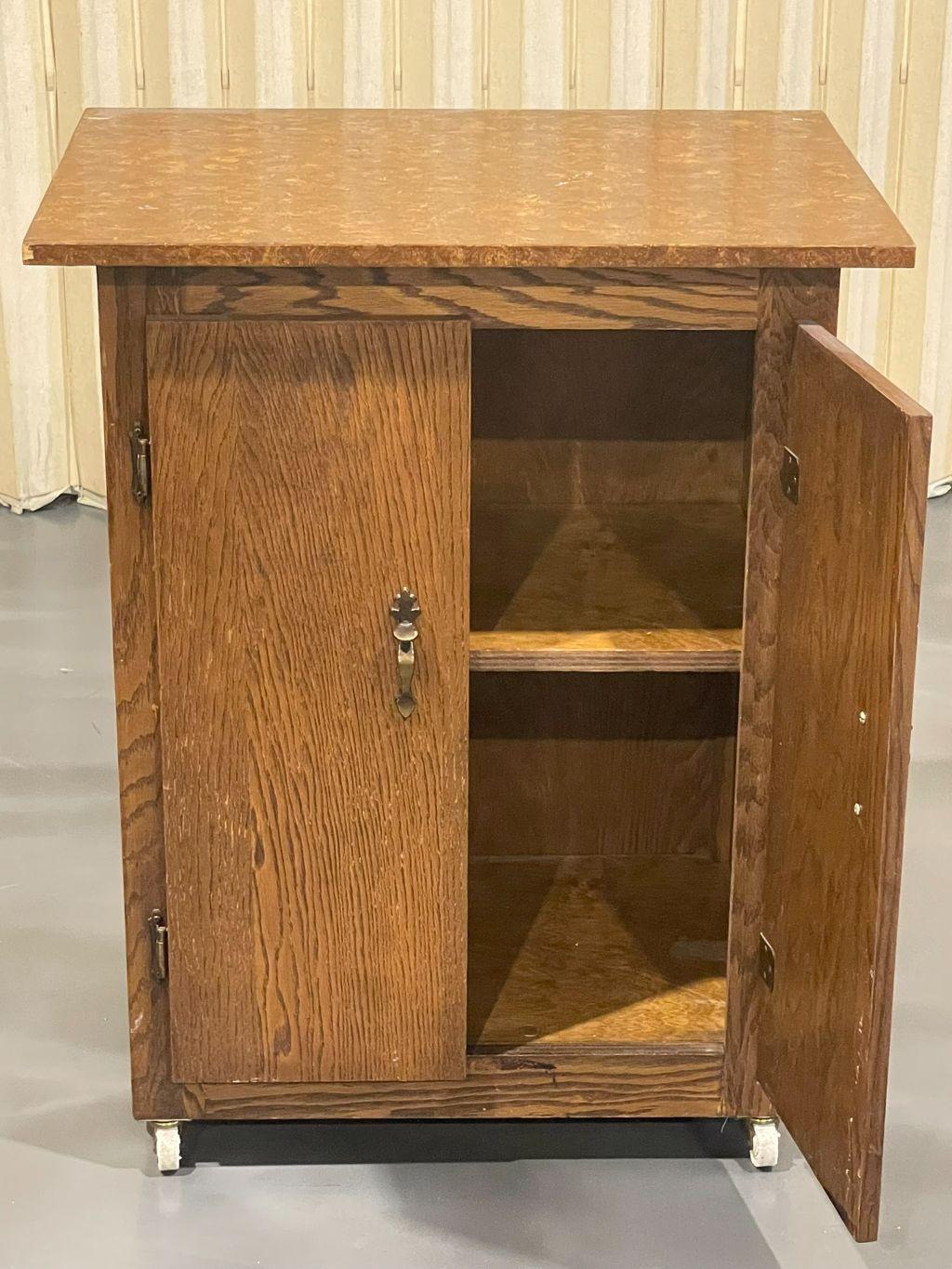 Wooden Cabinet on Wheels