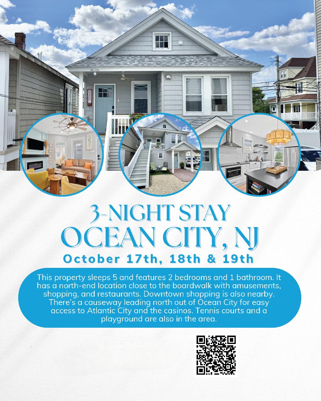 3 Night Stay in Ocean City, NJ 10/17-10/19