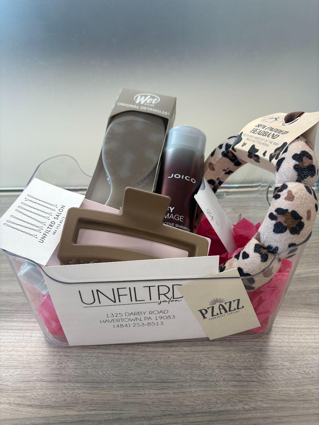 Salon Swag Basket with $50 Gift Card to Unfiltrd Sal...