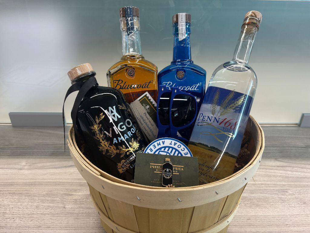 Basket of Spirits From Philadelphia Distilling