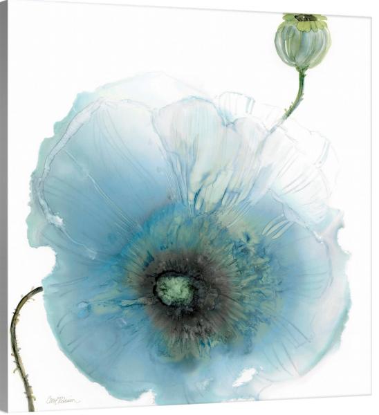 Iridescent Blue Poppy II Wall Art