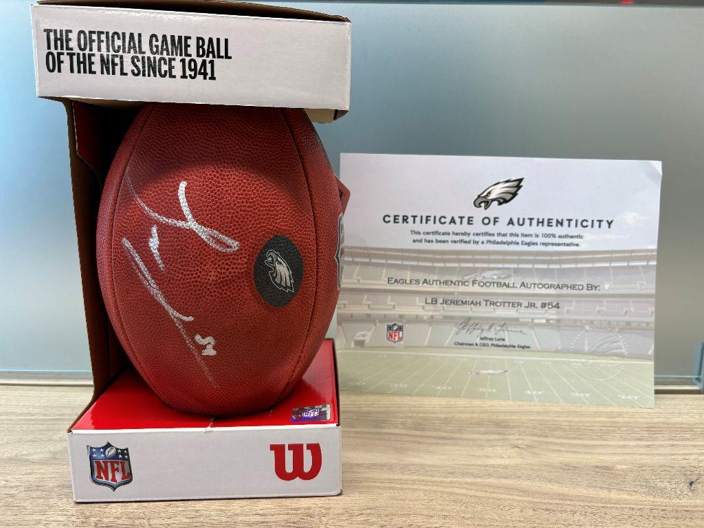 Autographed Football - Jeremiah Trotter Jr