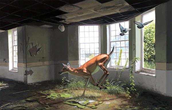 Josh Keyes ''Afternoon of the faun'' Giclee print