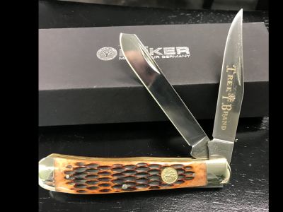 Boker 3 Blade Trapper Knife-Light Brown