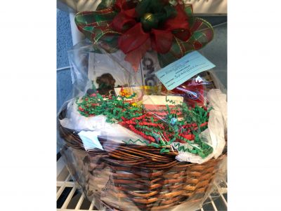 Basket of Assorted Candles and Goodies