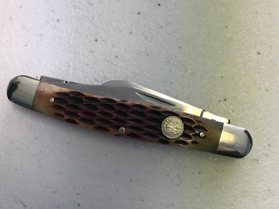 Boker 3 Blade Trapper Knife-Light Brown