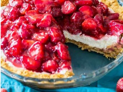 2 Hand Made Strawberry Cheesecake Pies