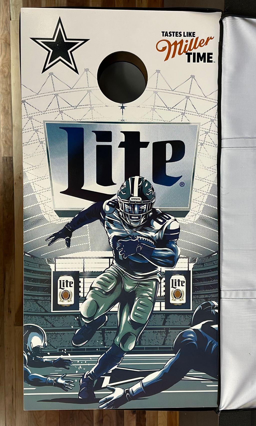 Cowboys Miller Time Cornhole Game Set