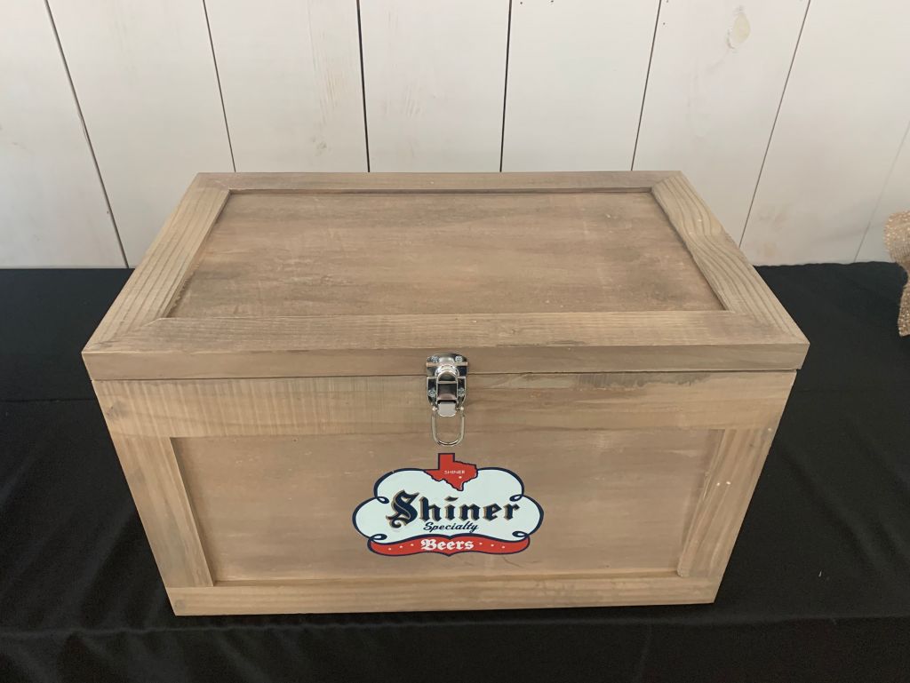 Shiner Beers Wooden Ice Cooler