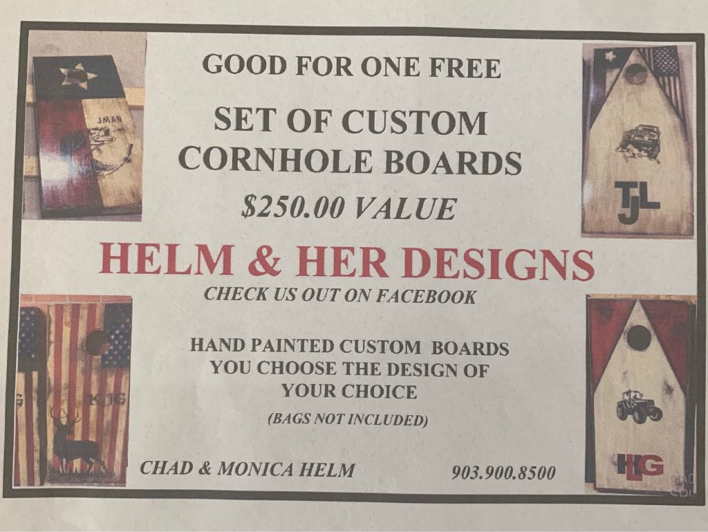 Gift Certificate for Custom Cornhole Boards