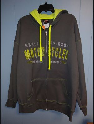 Men's Large Gray Harley Davidson Hoodie