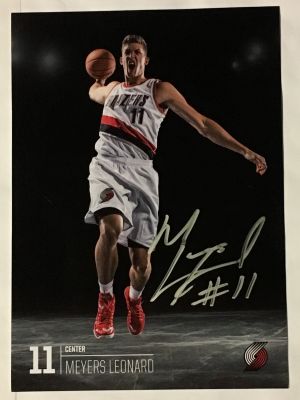 Autograph Photograph of Meyers Leonard, Portland Trail Blazers